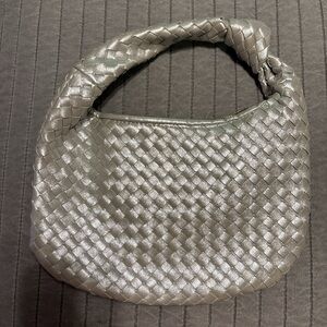 Silver Woven Women's Bag